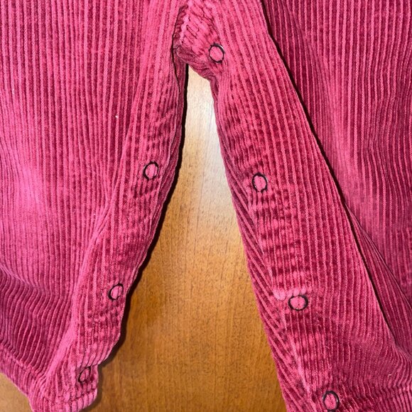 Vintage Lands' End Red Corduroy Overalls With Snaps & Crossback Design 18 Months - Picture 5 of 7